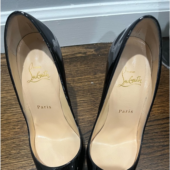 Christian Louboutin Black Patent Leather Piagalle 38 - Picture 7 of 8